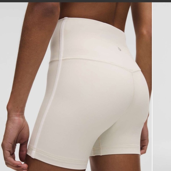 Lululemon🍋Align Side Stripe Light Ivory High-Rise Shorts 6” Size 10 NWT - Picture 7 of 9